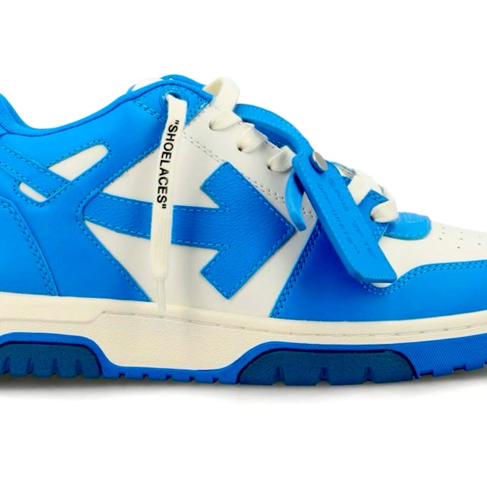 OFF-WHITE Out Of Office OOO Low Tops
White Blue